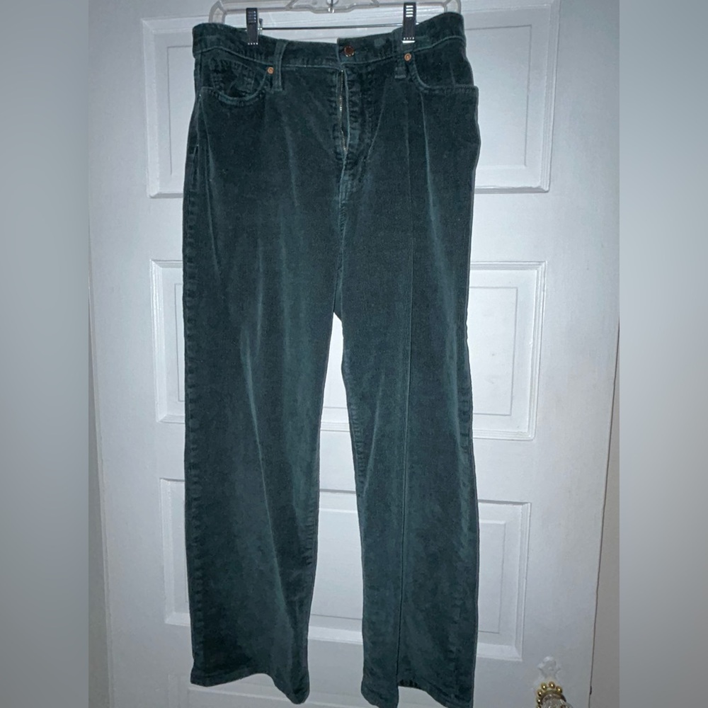 Dark teal corduroy pants